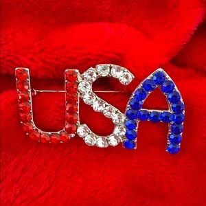BEAUTIFUL USA RHINESTONE BROOCH 🇺🇸🇺🇸